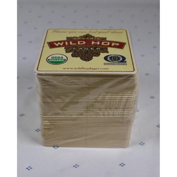 WILD HOP‎ LAGER Beer Coasters VINTAGE Organic Flavor Pack of 50 Beer Lover - Picture 3 of 7